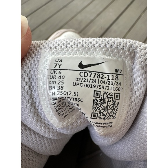 Nike Court Borough Mid 2 Kids Sneakers Girl's Size 7Y White‎ Pink - Picture 8 of 9